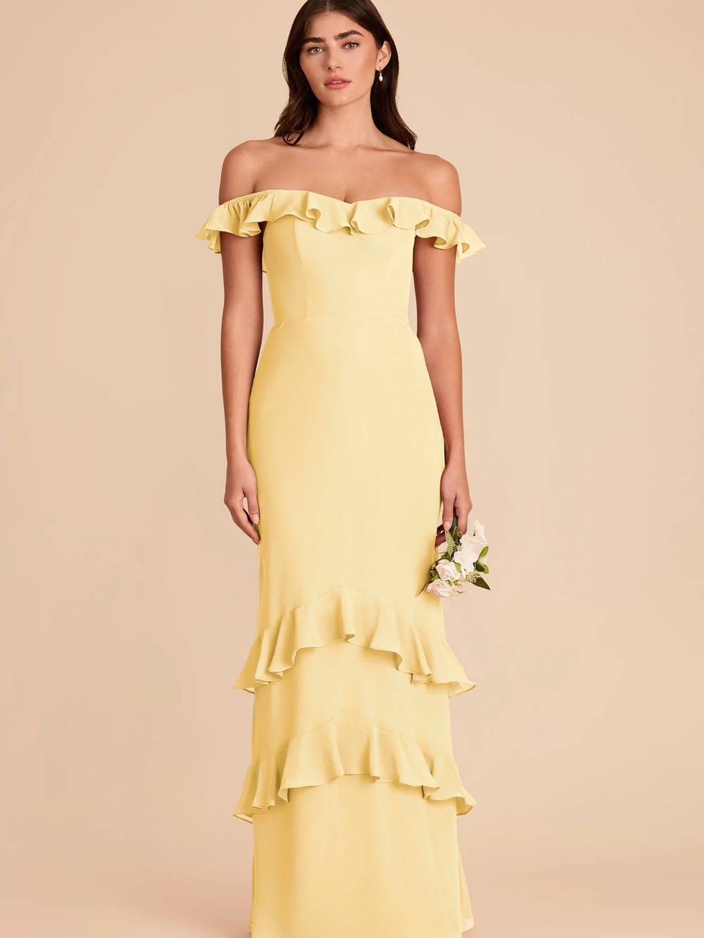 Birdy Grey Lemon Lemon Sorbet Ruffle Maxi Dress. Worn once.